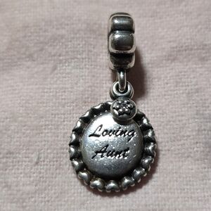 Pandora Sterling Silver 'Loving Aunt' Charm